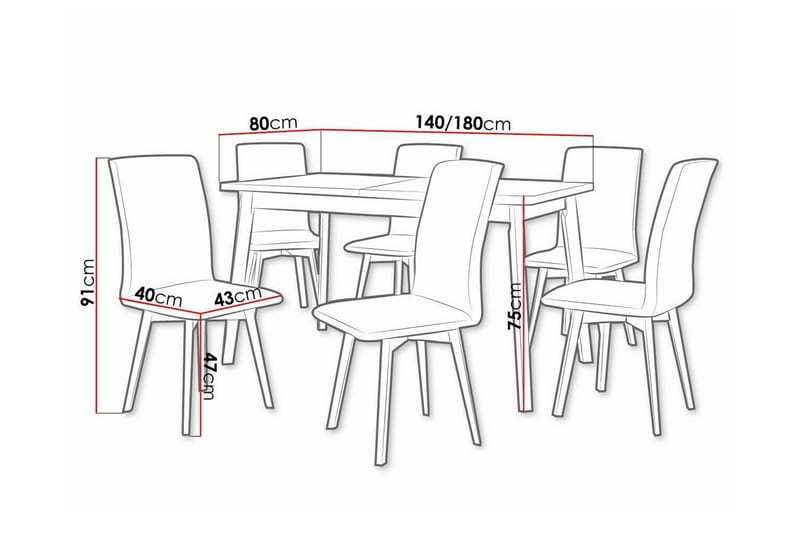 Ruokaryhmä Patrickswell - Huonekalut - Pöytä & ruokailuryhmä - Ruokailuryhmä