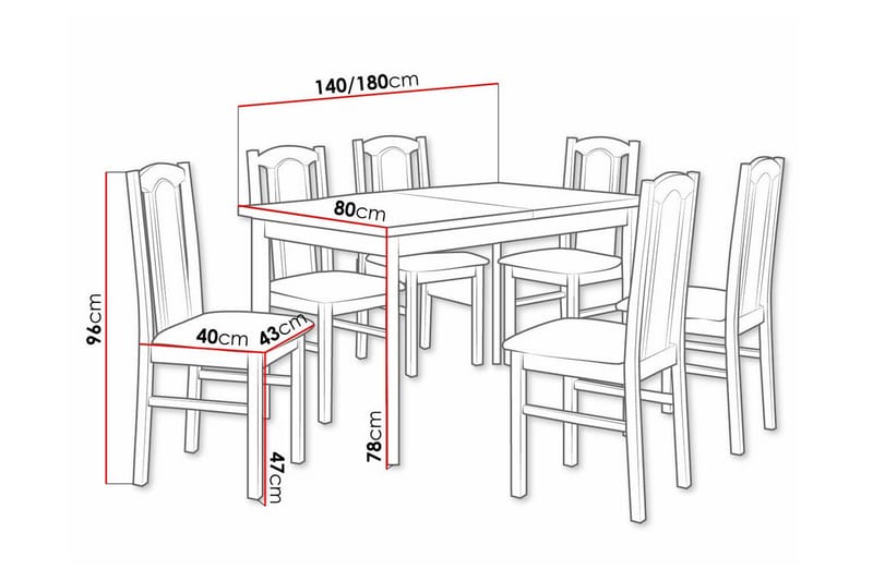 Ruokaryhmä Patrickswell - Huonekalut - Pöytä & ruokailuryhmä - Ruokailuryhmä