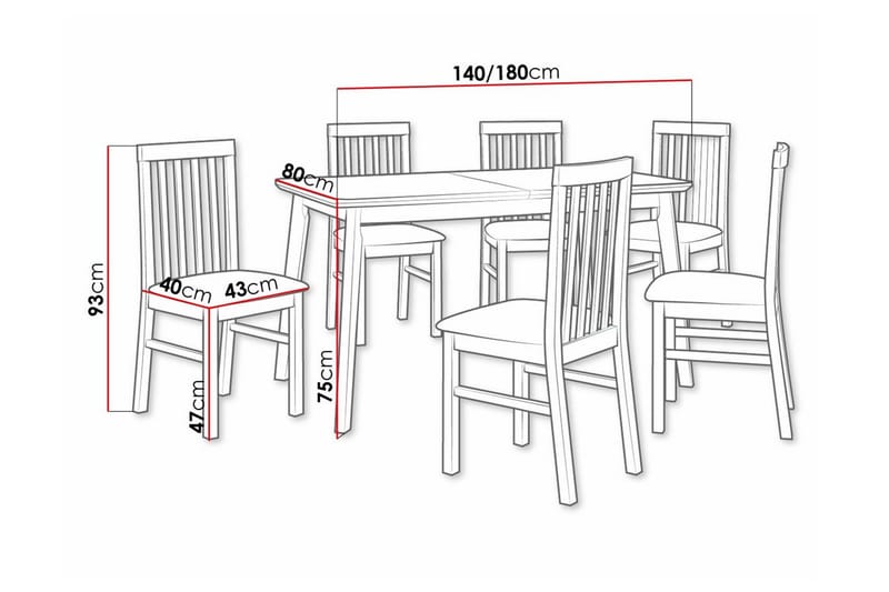Ruokaryhmä Patrickswell - Huonekalut - Pöytä & ruokailuryhmä - Ruokailuryhmä