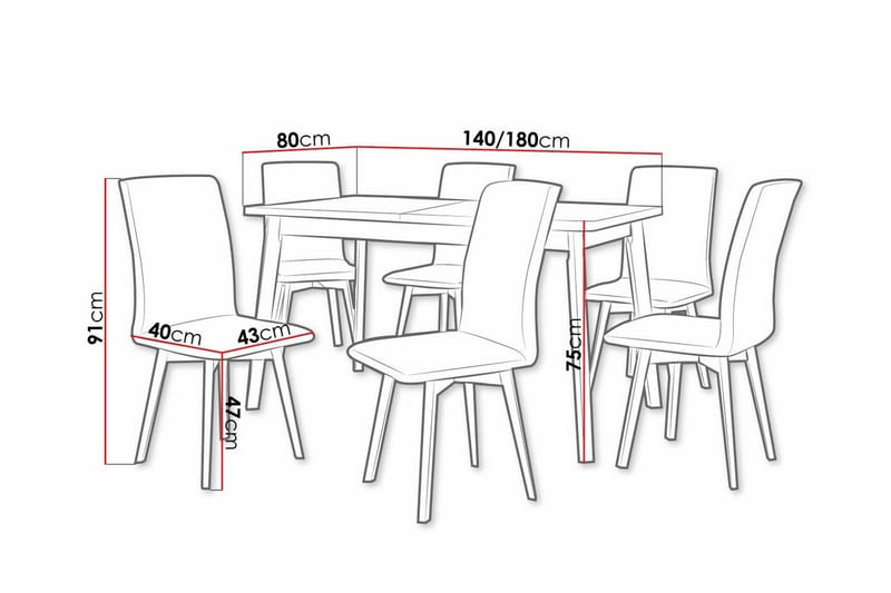Ruokaryhmä Patrickswell - Huonekalut - Pöytä & ruokailuryhmä - Ruokailuryhmä