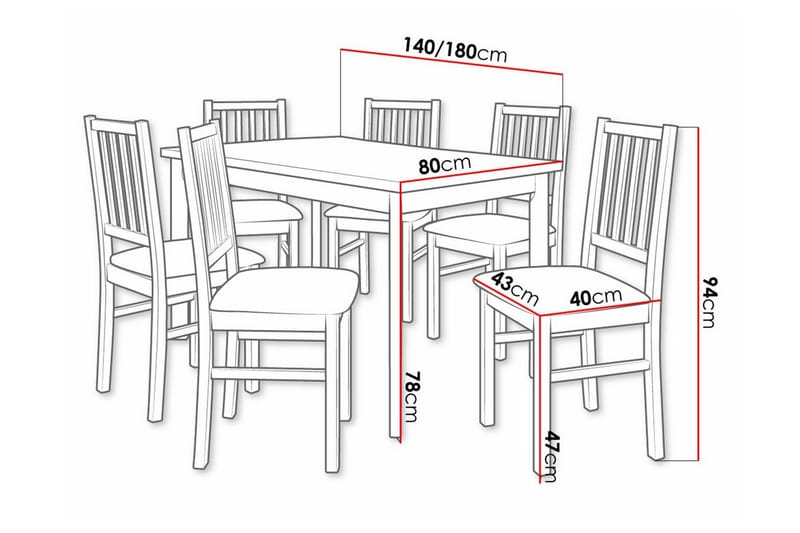Ruokaryhmä Patrickswell - Huonekalut - Pöytä & ruokailuryhmä - Ruokailuryhmä