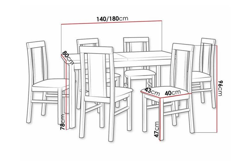 Ruokaryhmä Patrickswell - Huonekalut - Pöytä & ruokailuryhmä - Ruokailuryhmä