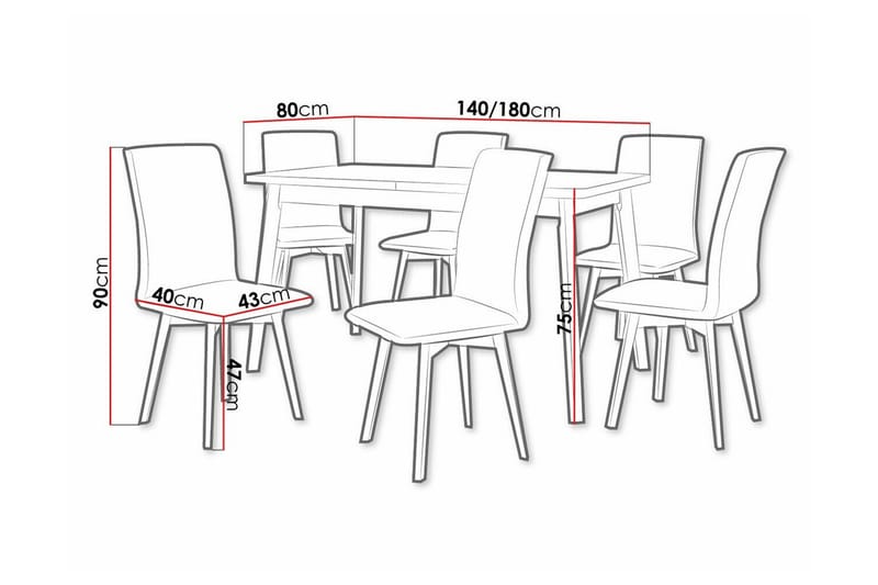 Ruokaryhmä Patrickswell - Huonekalut - Pöytä & ruokailuryhmä - Ruokailuryhmä