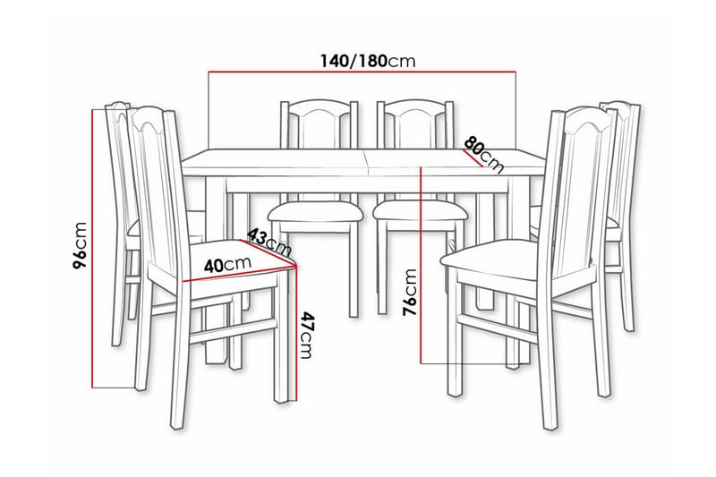 Ruokaryhmä Patrickswell - Huonekalut - Pöytä & ruokailuryhmä - Ruokailuryhmä