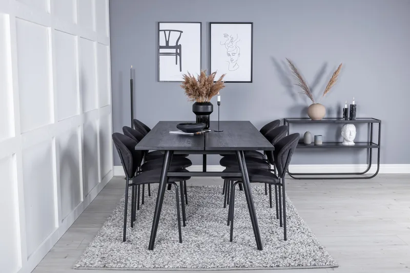 Sediza Ruokapöytä 195 cm 6 Capmany Ruokatuolia - Huonekalut - Pöytä & ruokailuryhmä - Ruokailuryhmä