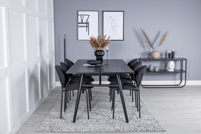 Sediza Ruokapöytä 195 cm 6 Capmany Ruokatuolia, undefined