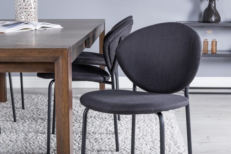 Ruokailuryhmä Slider Jatkettava 170 cm Suorakulmainen 6 Vault Tuolia - Musta - Huonekalut - Pöytä & ruokailuryhmä - Ruokailuryhmä