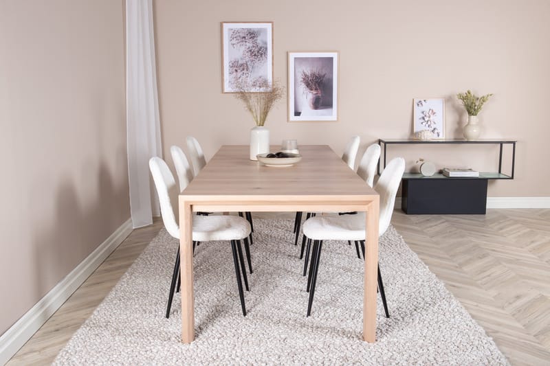 Ruokailuryhmä Slider Jatkettava 170 cm Suorakulmainen 6 Polar Tuolia - Musta - Huonekalut - Pöytä & ruokailuryhmä - Ruokailuryhmä