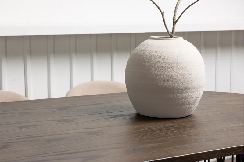 Ruokailuryhmä Stone 220 cm Suorakulmainen 6 Velvet Tuolia - Beige - Huonekalut - Pöytä & ruokailuryhmä - Ruokailuryhmä