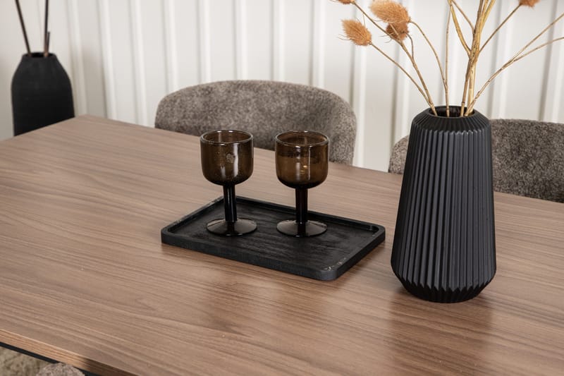 Ruokailuryhmä Tempe 140 cm Suorakulmainen 4 Modesto Tuolia - Tummanharmaa - Huonekalut - Pöytä & ruokailuryhmä - Ruokailuryhmä