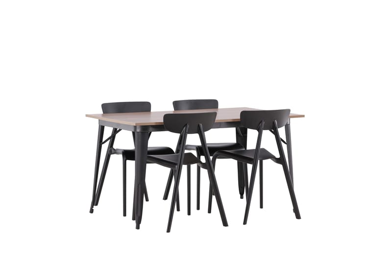 Ruokailuryhmä Tempe 140 cm Suorakulmainen 4 Ursholmen Tuolia - Musta - Huonekalut - Pöytä & ruokailuryhmä - Ruokailuryhmä