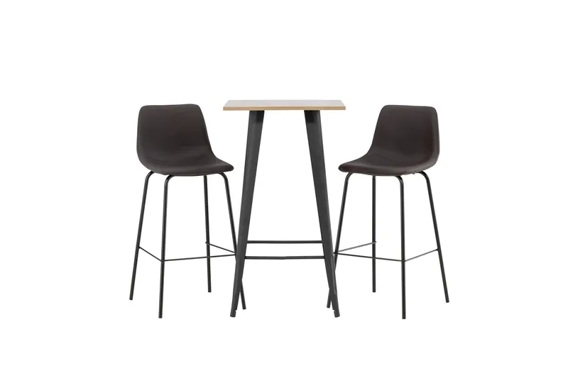 Ruokailuryhmä Tempe 60 cm Suorakulmainen 2 Alexi Tuolia, Ruskea