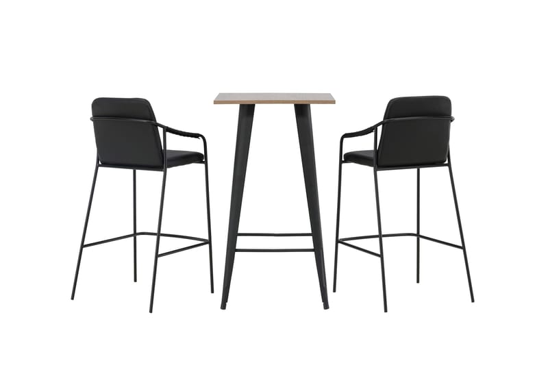 Ruokailuryhmä Tempe 60 cm Suorakulmainen 2 Bella Tuolia - Musta - Huonekalut - Pöytä & ruokailuryhmä - Ruokailuryhmä