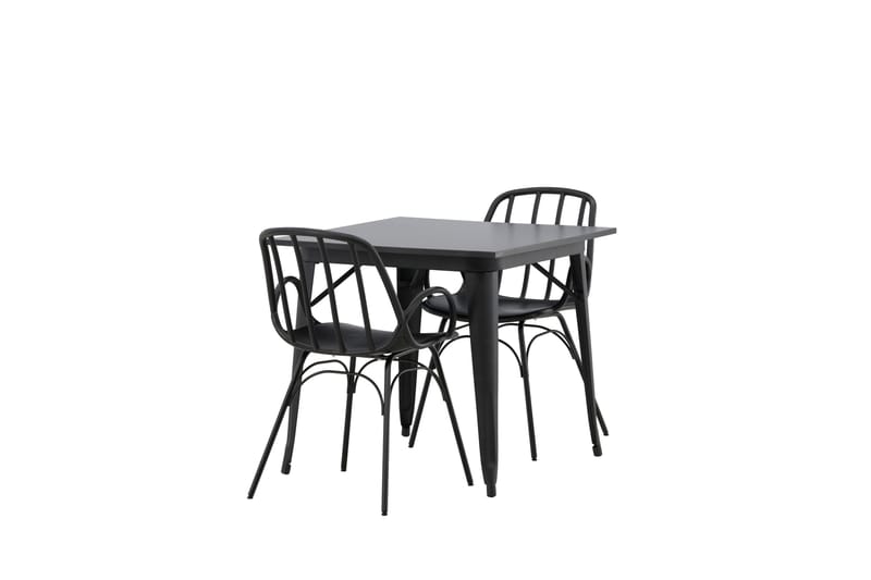Ruokailuryhmä Tempe 80 cm Suorakulmainen 2 Dyrön Tuolia - Musta - Huonekalut - Pöytä & ruokailuryhmä - Ruokailuryhmä