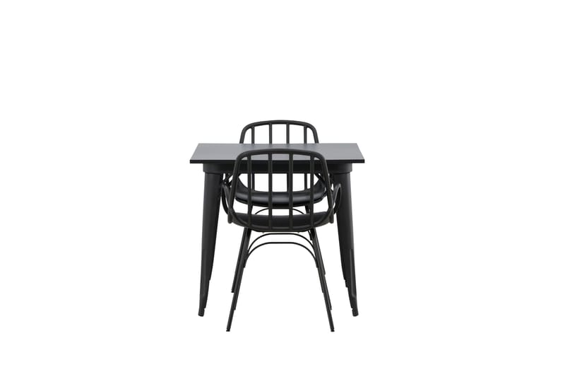 Ruokailuryhmä Tempe 80 cm Suorakulmainen 2 Dyrön Tuolia - Musta - Huonekalut - Pöytä & ruokailuryhmä - Ruokailuryhmä