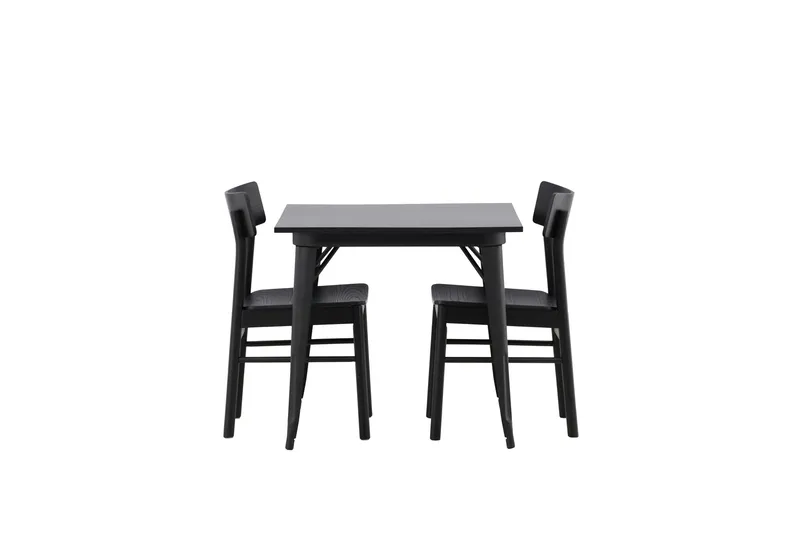 Ruokailuryhmä Tempe 80 cm Suorakulmainen 2 Montros Tuolia - Musta - Huonekalut - Pöytä & ruokailuryhmä - Ruokailuryhmä