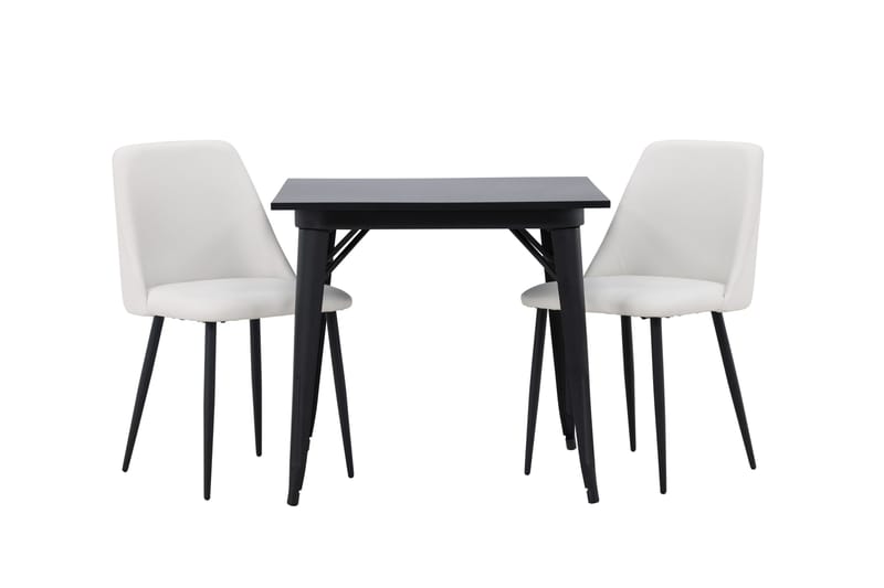 Ruokailuryhmä Tempe 80 cm Suorakulmainen 2 Night Tuolia, Musta