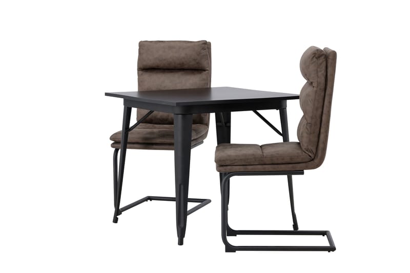 Ruokailuryhmä Tempe 80 cm Suorakulmainen 2 Zizo Tuolia - Musta - Huonekalut - Pöytä & ruokailuryhmä - Ruokailuryhmä