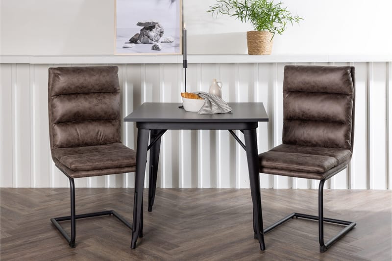 Ruokailuryhmä Tempe 80 cm Suorakulmainen 2 Zizo Tuolia - Musta - Huonekalut - Pöytä & ruokailuryhmä - Ruokailuryhmä