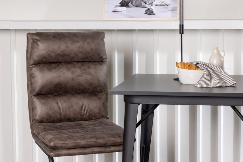 Ruokailuryhmä Tempe 80 cm Suorakulmainen 2 Zizo Tuolia - Musta - Huonekalut - Pöytä & ruokailuryhmä - Ruokailuryhmä