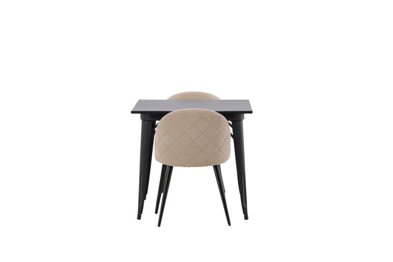 Ruokailuryhmä Tudera 80 cm Suorakulmainen 2 Longreone Tuolia - Beige - Huonekalut - Pöytä & ruokailuryhmä - Ruokailuryhmä