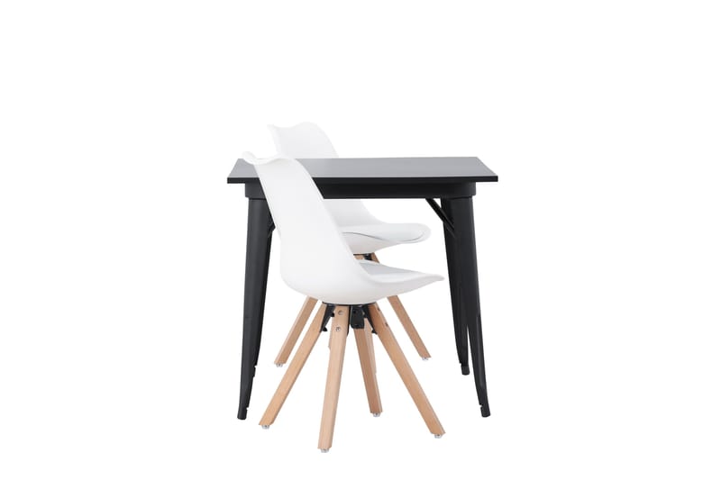 Ruokailuryhmä Tudera 80 cm Suorakulmainen 2 Zeno Tuolia - Musta - Huonekalut - Pöytä & ruokailuryhmä - Ruokailuryhmä