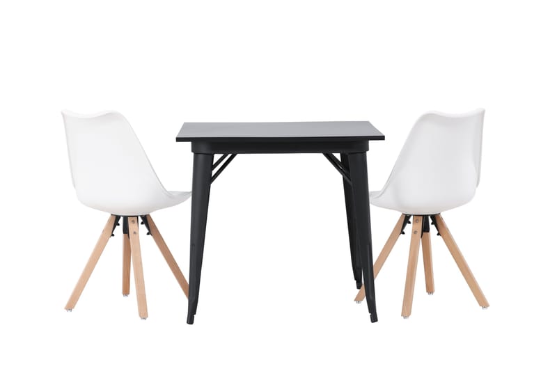 Ruokailuryhmä Tudera 80 cm Suorakulmainen 2 Zeno Tuolia - Musta - Huonekalut - Pöytä & ruokailuryhmä - Ruokailuryhmä