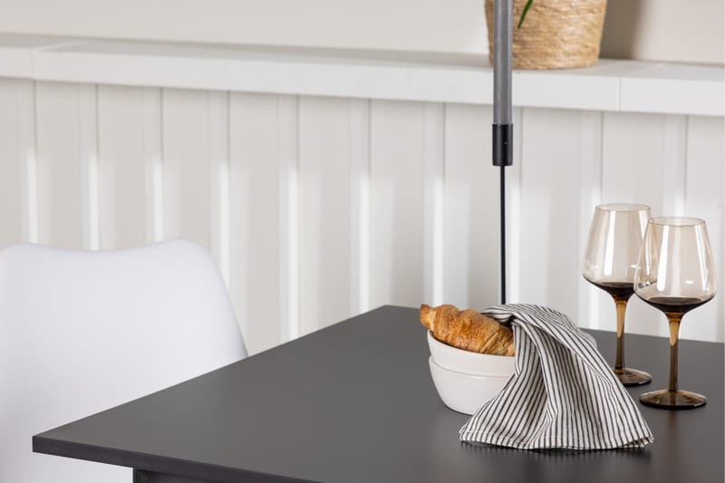 Ruokailuryhmä Tudera 80 cm Suorakulmainen 2 Zeno Tuolia - Musta - Huonekalut - Pöytä & ruokailuryhmä - Ruokailuryhmä