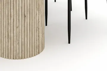 Uppveda Soikea Ruokapöytä 180x90 cm ja 4 Sawako Tuolia - Beige - Huonekalut - Pöytä & ruokailuryhmä - Ruokailuryhmä