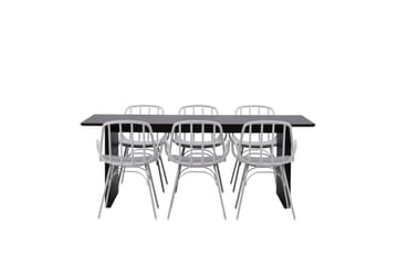 Ruokailuryhmä Vail 200 cm Suorakulmainen 6 Dyrön Tuolia