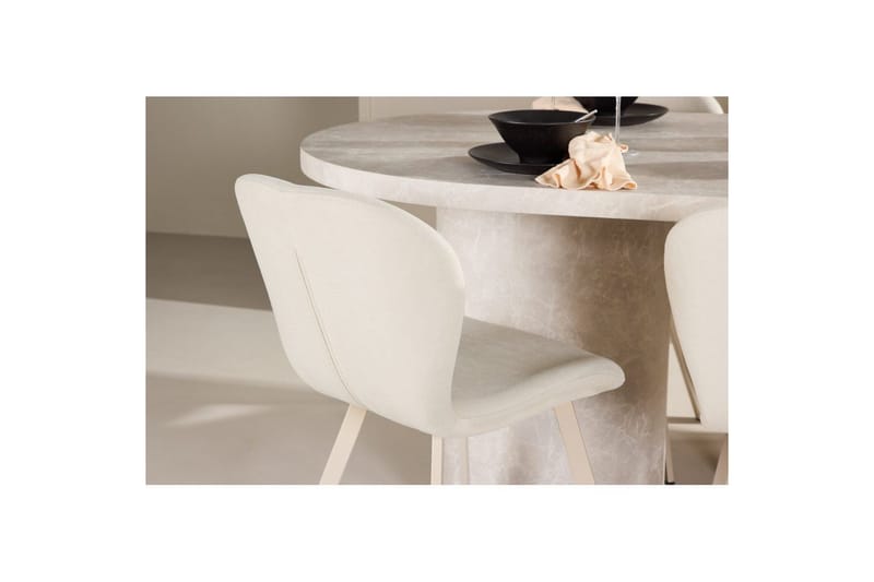Ruokailuryhmä Venture Home Ruokailuryhmä Venture Home Narvik 100x200 cm beige 6 Lilja-tuolilla Beige - Huonekalut - Pöytä & ruokailuryhmä - Ruokailuryhmä