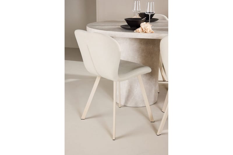 Ruokailuryhmä Venture Home Ruokailuryhmä Venture Home Narvik 100x200 cm beige 6 Lilja-tuolilla Beige - Huonekalut - Pöytä & ruokailuryhmä - Ruokailuryhmä