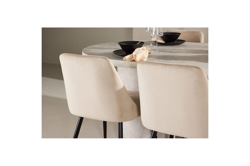 Ruokailuryhmä Venture Home Ruokailuryhmä Venture Home Narvik 100x200 cm beige 6 Night-tuolilla Beige - Huonekalut - Pöytä & ruokailuryhmä - Ruokailuryhmä