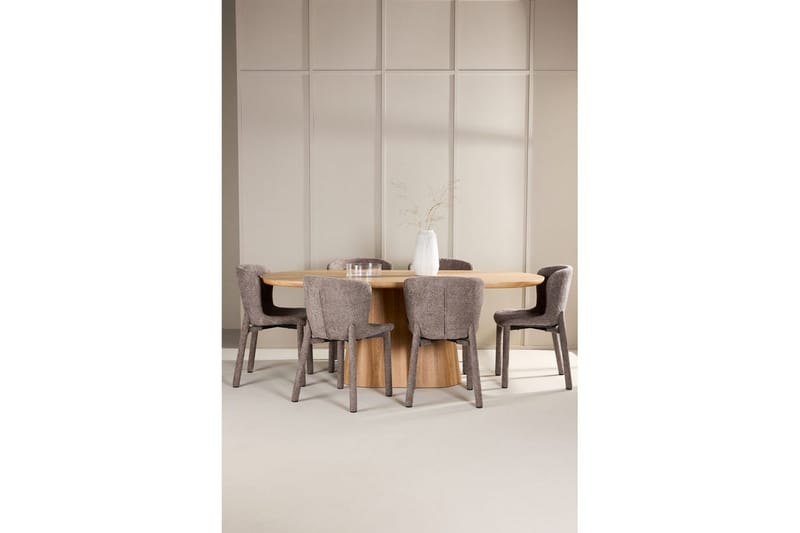 Ruokailuryhmä Venture Home Ruokailuryhmä Venture Home Stjärnö 200x90 cm luonnonvärinen 6 Astoria-tuolilla, ruskea Luonto - Huonekalut - Pöytä & ruokailuryhmä - Ruokailuryhmä