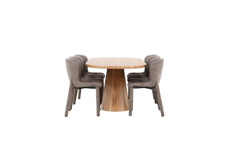 Ruokailuryhmä Venture Home Ruokailuryhmä Venture Home Stjärnö 200x90 cm luonnonvärinen 6 Astoria-tuolilla, ruskea Luonto - Huonekalut - Pöytä & ruokailuryhmä - Ruokailuryhmä