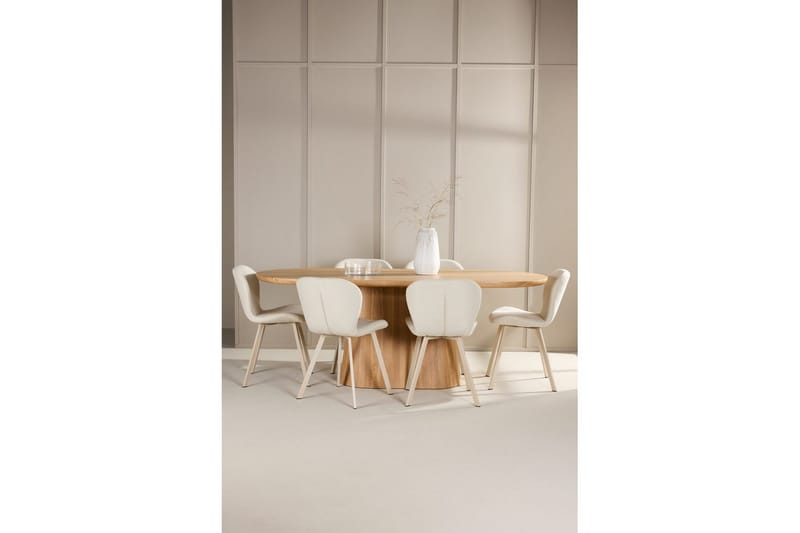 Ruokailuryhmä Venture Home Ruokailuryhmä Venture Home Stjärnö 200x90 cm luonnonvärinen 6 Lilja-tuolilla Luonto - Huonekalut - Pöytä & ruokailuryhmä - Ruokailuryhmä