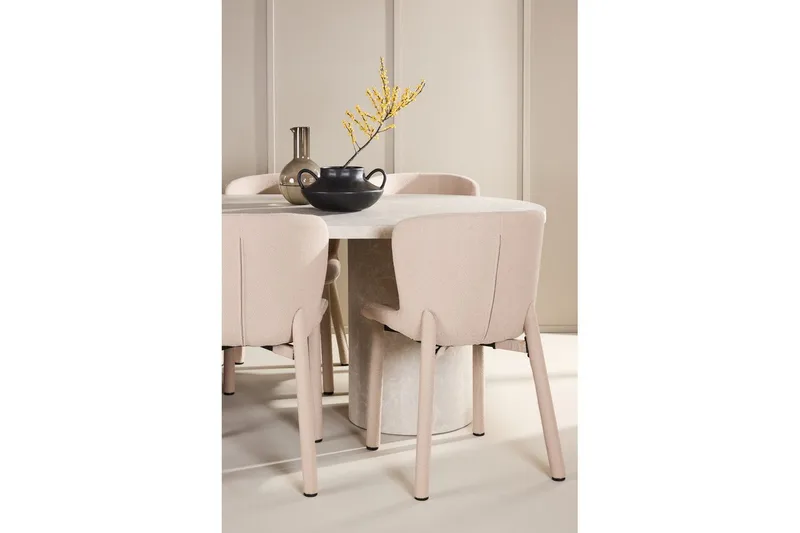 Ruokailuryhmä Venture Home Venture Home Narvik -ruokailuryhmä 100x200 cm beige, 6 kpl Astoria-tuoleja, beige Beige - Huonekalut - Pöytä & ruokailuryhmä - Ruokailuryhmä