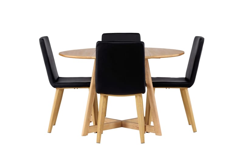 Ruokailuryhmä Yakidon 120 cm Pyöreä 4 Today Tuolia, Musta