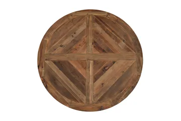 Ruokailuryhmä Yorkshire 150 cm Pyöreä 6 Hermione tuolia - Vintage Jalava/Ruskea PU - Huonekalut - Pöytä & ruokailuryhmä - Ruokailuryhmä