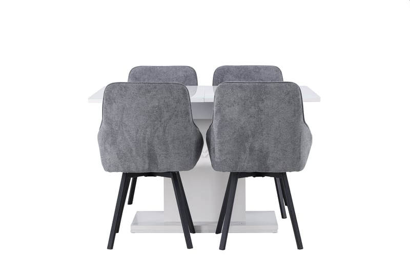 Ruokailuryhmä Pluto 120 cm Suorakulmainen 4 Rosie Tuolia, Harmaa