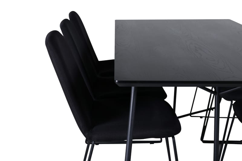 Ruokailuryhmä Petra 190 cm Suorakulmainen 6 Muce Tuolia - Musta - Huonekalut - Pöytä & ruokailuryhmä - Ruokailuryhmä