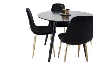 Ruokailuryhmä Plaza 100 cm Pyöreä 4 Polar Tuolia