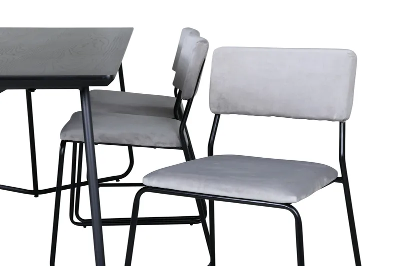 Ruokailuryhmä Petra 190 cm Suorakulmainen 6 Kenth Tuolia - Musta - Huonekalut - Pöytä & ruokailuryhmä - Ruokailuryhmä