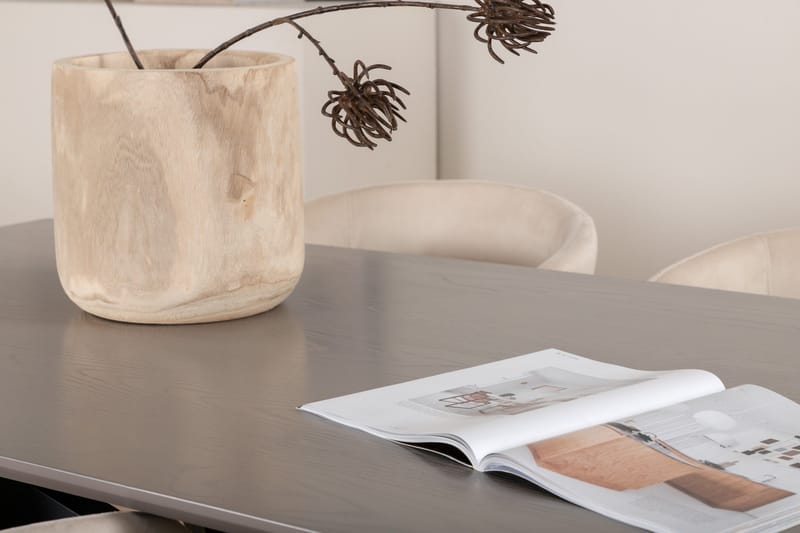 Ruokailuryhmä Piazza 180 cm Suorakulmainen 6 Berit Tuolia - Beige - Huonekalut - Pöytä & ruokailuryhmä - Ruokailuryhmä