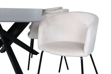 Ruokailuryhmä Piazza 180 cm Suorakulmainen 6 Berit Tuolia - Beige - Huonekalut - Pöytä & ruokailuryhmä - Ruokailuryhmä