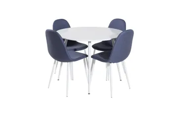 Ruokailuryhmä Plaza 100 cm Pyöreä 4 Polar Tuolia
