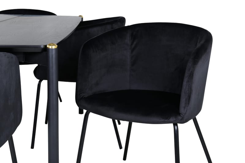 Ruokailuryhmä Pelle 190 cm Suorakulmainen 6 Berit Tuolia - Musta - Huonekalut - Pöytä & ruokailuryhmä - Ruokailuryhmä