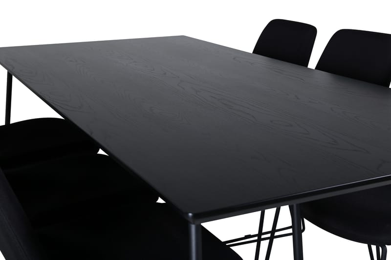 Ruokailuryhmä Petra 190 cm Suorakulmainen 6 Muce Tuolia - Musta - Huonekalut - Pöytä & ruokailuryhmä - Ruokailuryhmä