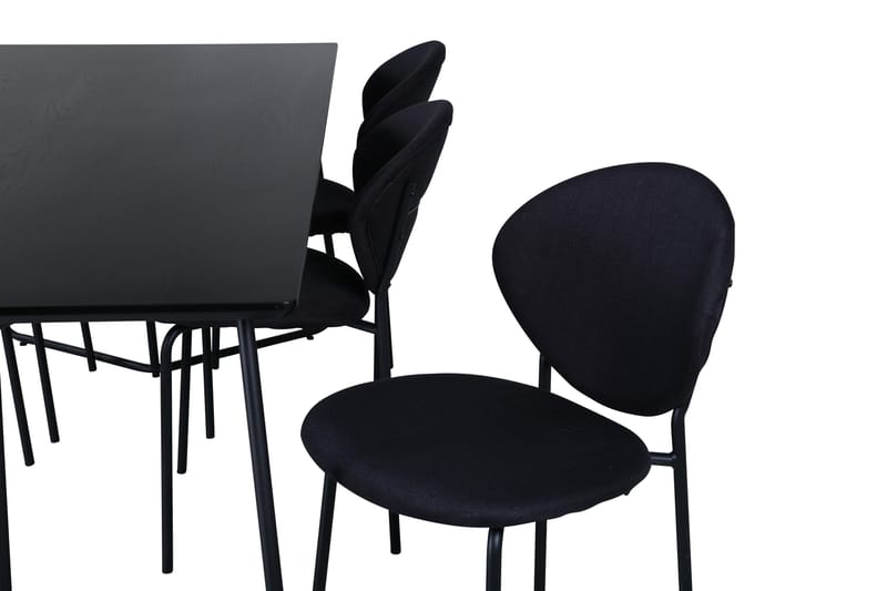 Ruokailuryhmä Petra 190 cm Suorakulmainen 6 Vault Tuolia - Musta - Huonekalut - Pöytä & ruokailuryhmä - Ruokailuryhmä