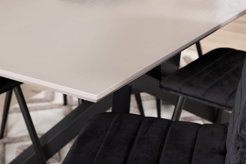 Ruokailuryhmä Piazza 180 cm Suorakulmainen 6 Windu Lyx Tuolia - Musta - Huonekalut - Pöytä & ruokailuryhmä - Ruokailuryhmä